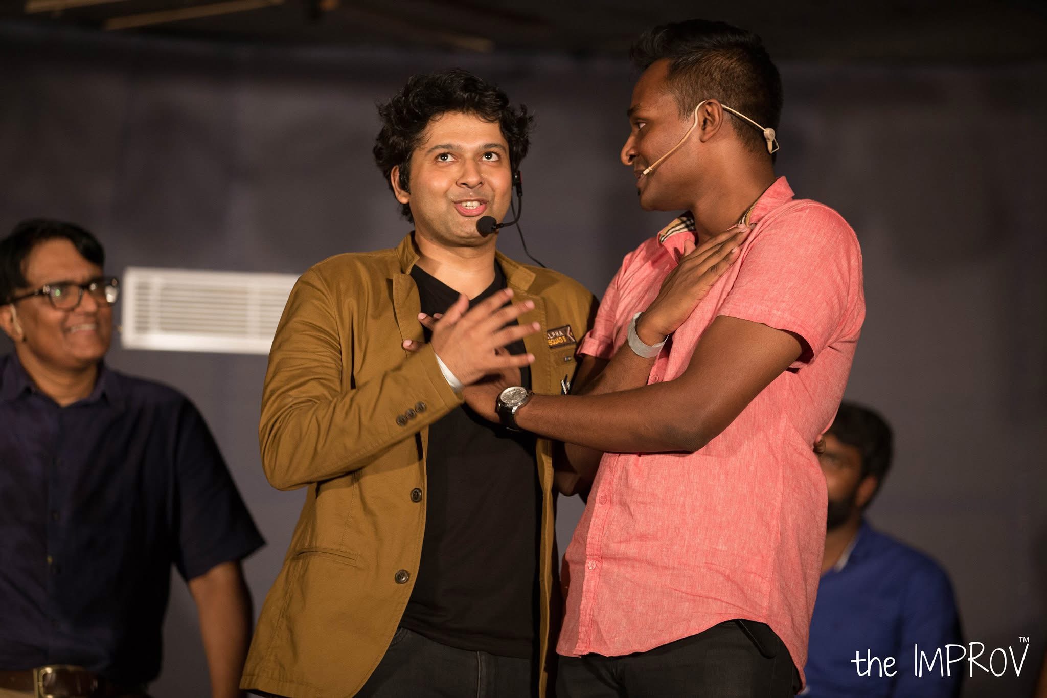 Mid-scene at THE IMPROV